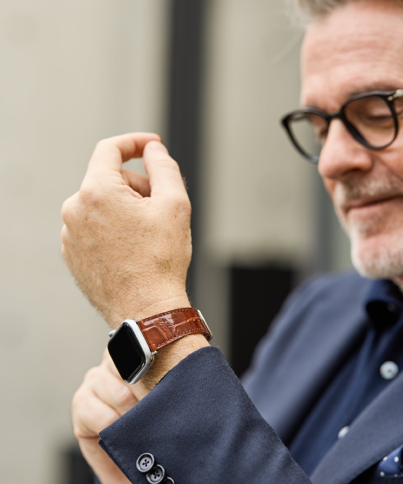 クロコダイル AppleWatch用レザーバンド styling image 1